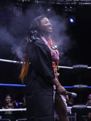 Adrienne Palmer Instagram - My Halloween costume from #MPXWRTW2
at @mpxwrestling 
Nezuko from Demon Slayer: Smoking in the Sun. 
@crunchyroll 
Photo by: @tsualumni07