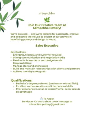 Alisha Rai Instagram - Calling all creative minds! Join the Mimachha Pottery team today! #mimachhapottery #mimachha #kathmandu