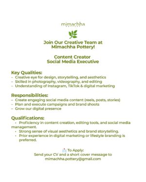 Alisha Rai Instagram - Calling all creative minds! Join the Mimachha Pottery team today! #mimachhapottery #mimachha #kathmandu