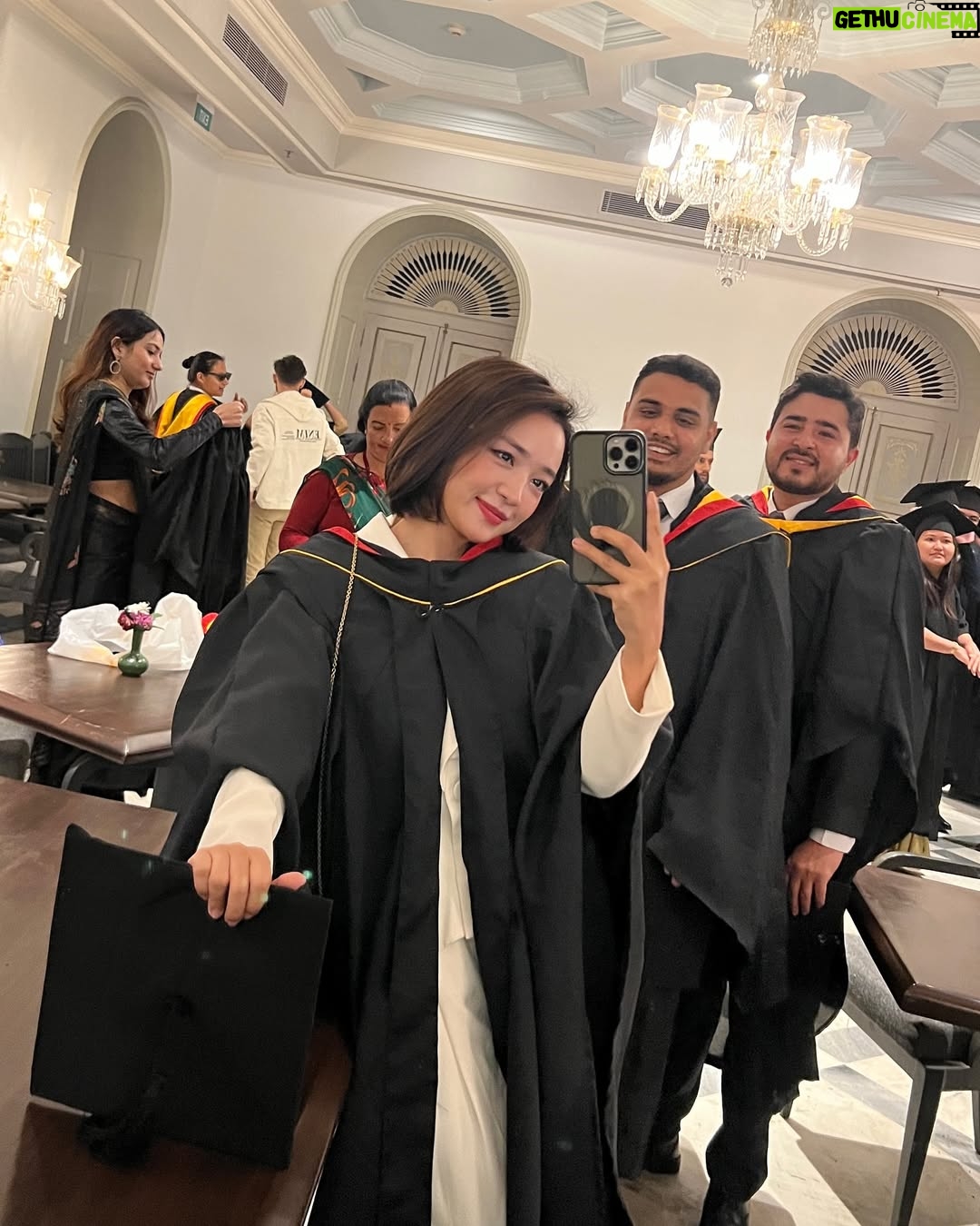 Alisha Rai - 32.3K Likes - Officially IMBA Graduate 🧿 
My first day at college before admission was guided by my absolute favorite human @budhathokisulav sir and dearest @medhabhattarai who is one of the kindest i have ever met. Being the unexpressive person that i am(which i am still working on) i only said “thank you sir, i am grateful” when in reality, if feelings could speak it would be so much more. I wish our country had more of @budhathokisulav sir, the absolute power house & i am so grateful that i am proudly the Alumni of ING Institude “Herald College” engraved with never giving attitude that comes with ING DNA 🤭. Also, for the 1st time in my life, I enjoyed studying. There was no parrot reading & everything was so practical & fun. I didn’t know academic studies could be fun too. Managing my time for academics was made absolutely easy because of the easy manageable schedules in morning & i could keep the works during the day. No pressure of parrot reading line by line but simply understanding the core of the subject matter with fun filled activities, events, and consistent guidance of tutors. Not even exaggerating, had the best academic experience ever!! Of course, my life is here and there. My personal businesses, shoots, theater in between, my abroad schedules, etc. Thesis was definitely not easy but thanks to my friends & teachers for your constant guidance. I am truly grateful to my parents for always supporting & loving me unconditionally. To all my well wishers, prayers do work🥰 & thank you for always praying and keeping me on your thoughts. Forever in your debt.🥰