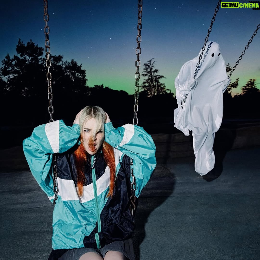 Alison Wonderland - 41.1K Likes - My new album GHOST WORLD is out October 3, and this is the cover. I will personally DM you track 1 if you comment “GHOST WORLD“ on this post. 
This album is dedicated to anyone out there who doesn’t know where they fit in. It’s the truest i have felt to my sound in a very long time, there’s 14 tracks and i’ll be creating a whole universe around this new era. Welcome to GHOST WORLD