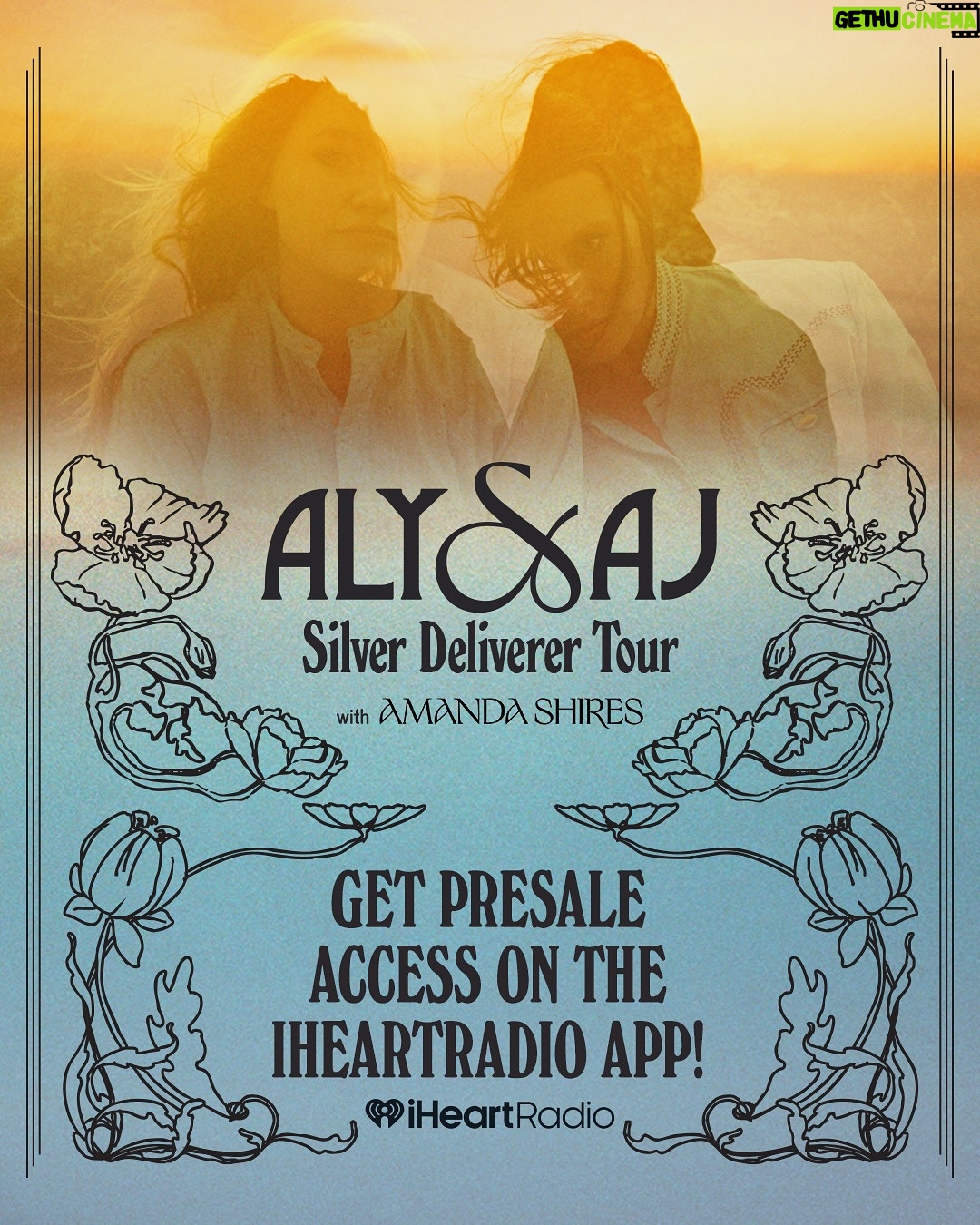 Aly Michalka - 15.5K Likes - Counting down the days until we hit the road in September! Our friends @iheartradio are giving you another chance at early access to presale tickets ahead of the public on sale next Friday. All you have to do is download the free iHeartRadio app and search Aly & AJ for an exclusive code……..LOVE YOU 🫶