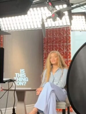 Andra Day Instagram - 1. London Press #IsThisThingOn wearing @sergiohudson 🩵
2. interviewssss
3. Proper tea 🫖☕️🤪
4. Proper shenans feat. @porschefabulous 😂