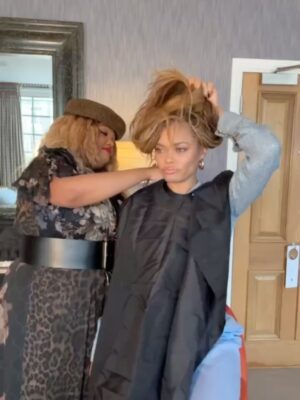 Andra Day Instagram - 1. London Press #IsThisThingOn wearing @sergiohudson 🩵
2. interviewssss
3. Proper tea 🫖☕️🤪
4. Proper shenans feat. @porschefabulous 😂