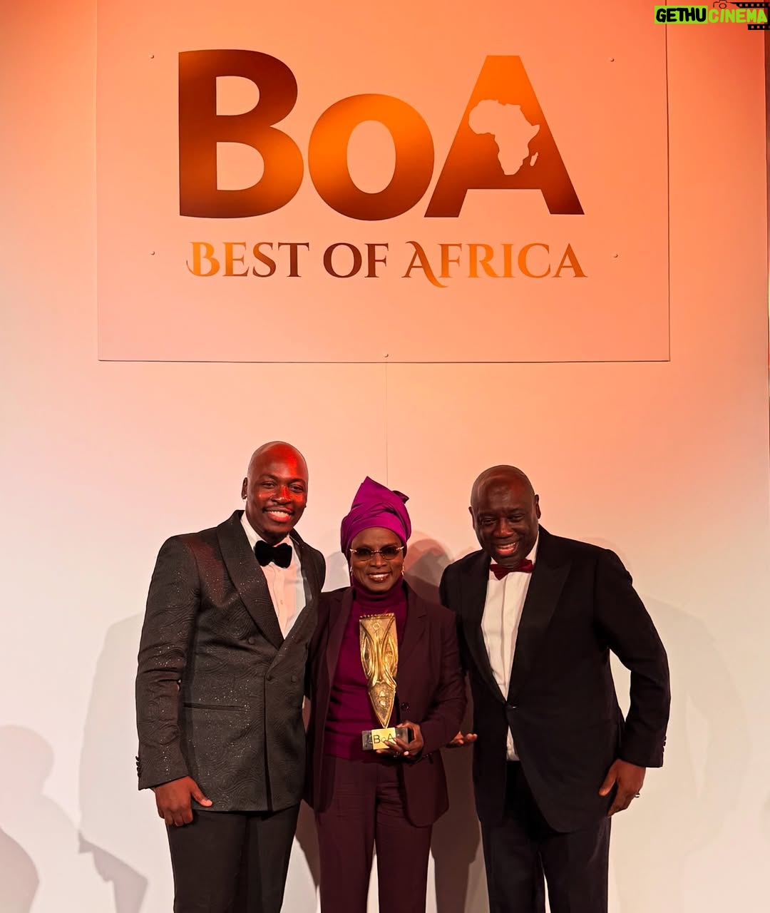 Angélique Kidjo - 5.7K Likes - 🏆🥰A night to remember: receiving The BEST OF AFRICA Lifetime Achievement Award from @boa_awards yesterday !!!!🥰🏆
Hosted by the crazy @comeddiekadi with fellow nominee maestro @ozwald_boateng and my friends @awilolongomba and David Ferguson. Thanks to everyone at Best Of Africa!
