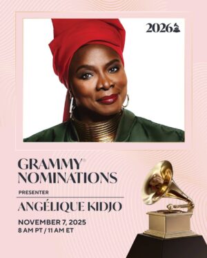 Angélique Kidjo Instagram - Honored to be part of the 2026 GRAMMY Nominations announcement! ✨ Watch live Nov 7 at 8am PT / 11am ET on the Recording Academy’s YouTube and Live.GRAMMY.com