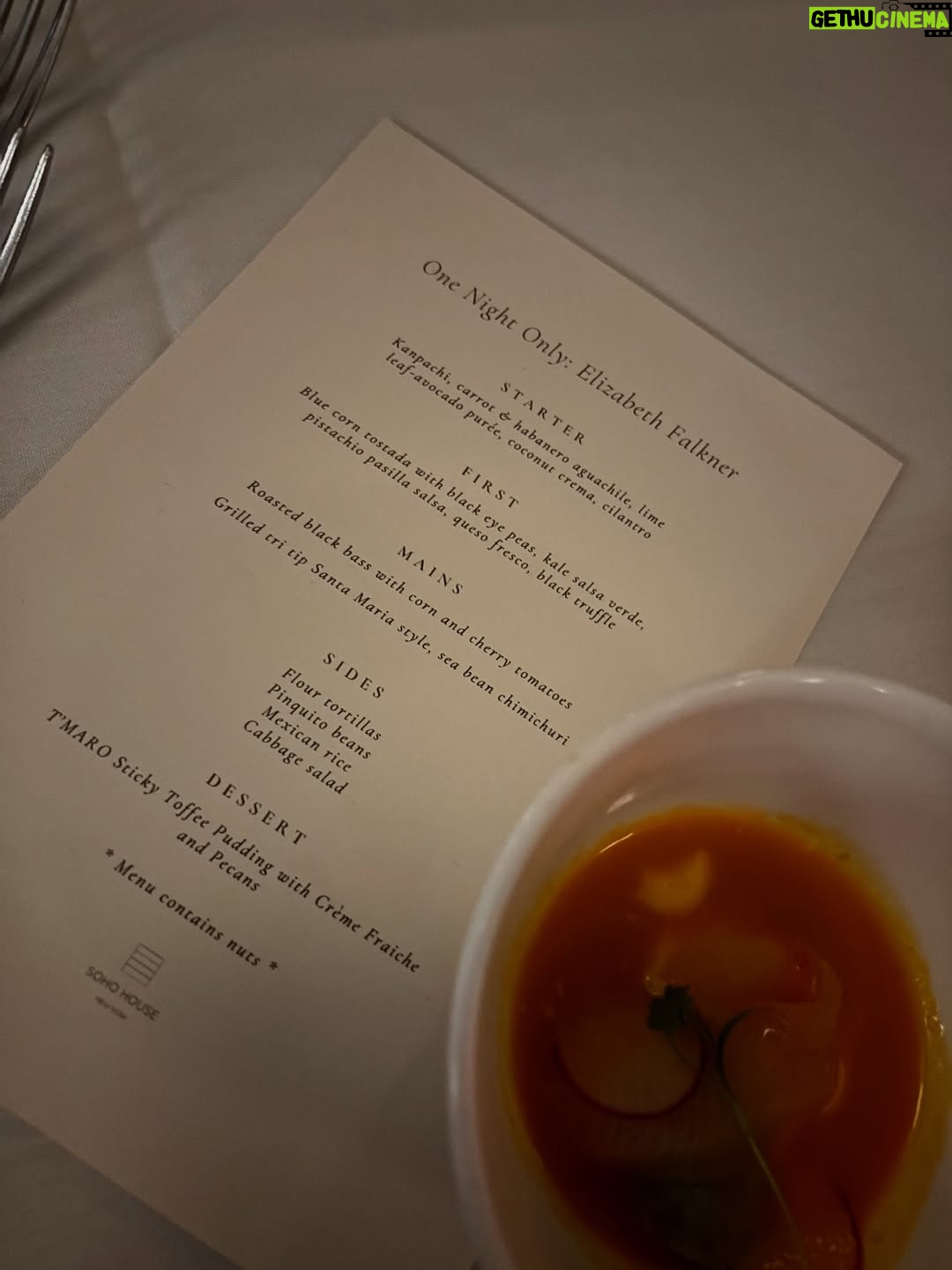 Anne Burrell - 13.2K Likes - A delicious and delightful evening last night @sohohouse for @cheffalkner ‘s “One Night Only” dinner. SUUUUUUPER yummy with a great group of people. Thank you Chef for the invite and deliciousness!! #theclaxtons #ilovewhatido #luckygirl