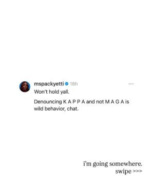 Brittany Packnett Instagram - i may tell you a joke, but if you swipe you see I’ll never tell you a lie.

and i brought receipts. 

I promise y’all im not trying to stay on one person/genre/folks’ heads. I promise you I’m telling y’all what He told me to say. And I’m not the only one saying it. 

Our spiritual and communal fortification is ESSENTIAL to our survival, *especially* now!

If you are looking for a church home that understands the just theology of a true and living Christ and does not worship at the altar of white supremacy and a Christian nationalism, see: 

DMV: @mtennonbaptist & @iamdelmancoates 
Chicago: @otismossiii & @trinitychgo 
Dallas: @fhunscripted & @friendshipwest 
NYC & LA: @mikewalrond & @fcbcnyc 
ATL: @neichelleg & @spelmansisterschapel
Houston: @wheeleravenuebc 
ATL: @jamalhbryant & @newbirthmbc 
DMV: @pastorhjw & @alfredstreetbc 
DMV: @metropolitanamec 
Upstate NY: @sellisonjones & @starbethbc 
Baltimore: @melechthomas & @paynememorial 
NYC: @greentherev & @greaterallencathedral 
ATL: @drkiaconerway & @wemakewells 

And list yours in the comments!!! 

I love y’all. Let’s go get free.
