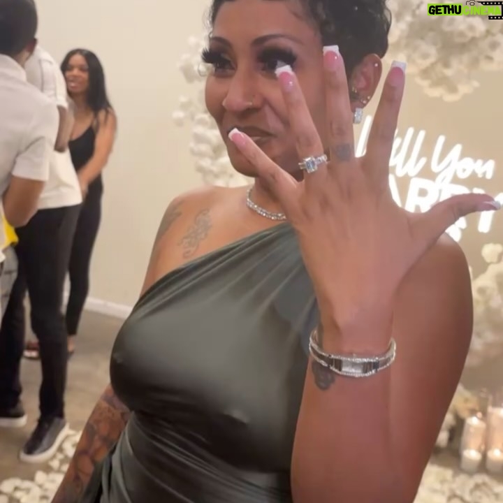 Brittney Bee Starr Williams - 10K Likes - Just want to say thank you for all the love the comments , my friends, my family ☺️☺️ I’m still in shock ❤️❤️💍💍 #engaged  shop @eleven22_online