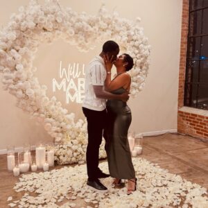 Brittney Bee Starr Williams Instagram - Just want to say thank you for all the love the comments , my friends, my family ☺️☺️ I’m still in shock ❤️❤️💍💍 #engaged  shop @eleven22_online