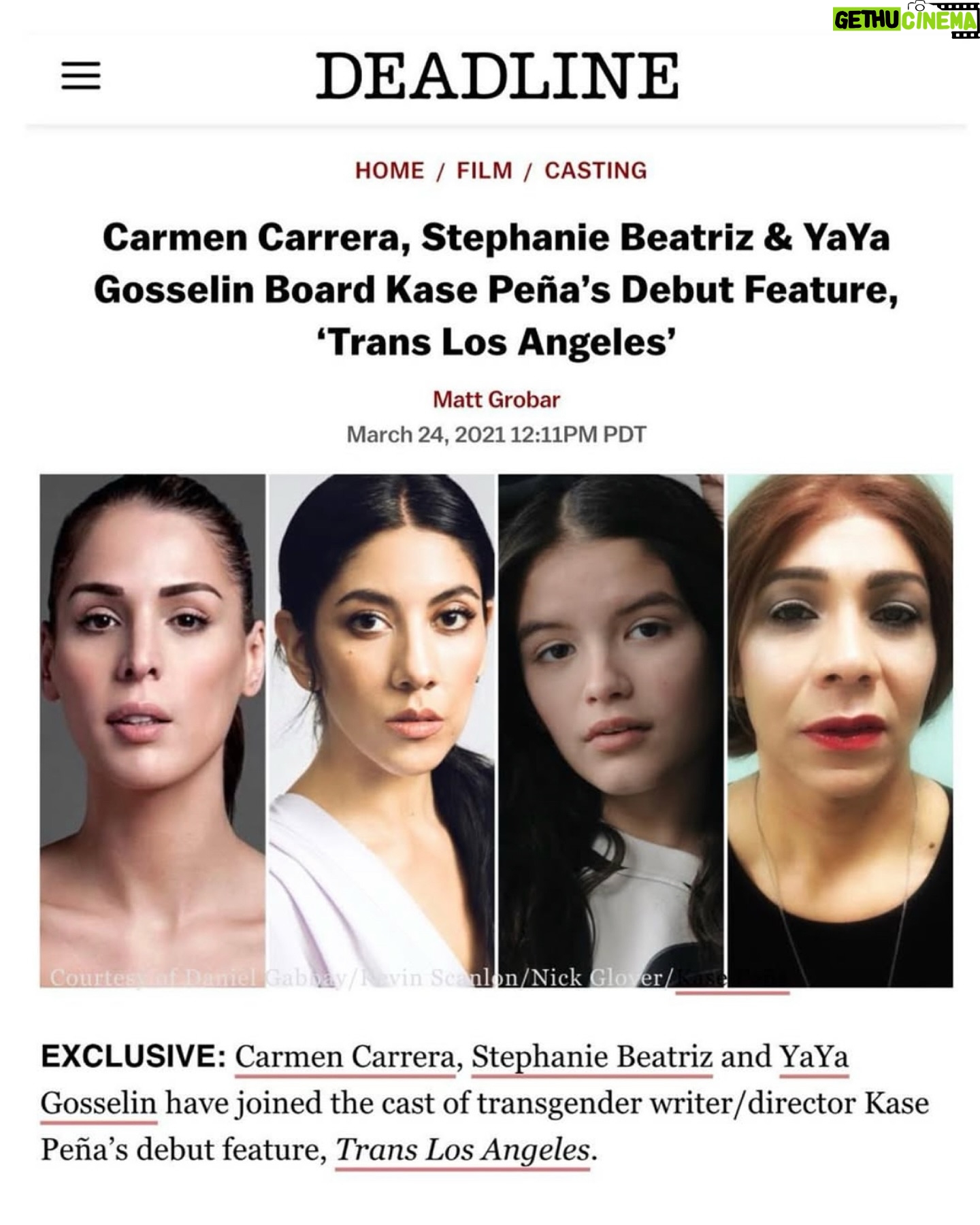 Carmen Carrera - 9.8K Likes - We are live on @primevideo !!!! So excited to announce @translosangeles is streaming NOW on Prime video ☺️♥️ What an amazing journey it has been!! Thank you @kase_pena @kristii_lynnn @cleartalentgroup for believing in me & having me be part of this amazing cast @lucianafaulhaberofficial @yayagosselin @stephaniebeatriz @jordanlgonzalez @thecurlyvshow #austriawang @danielgraulau @rufiroma