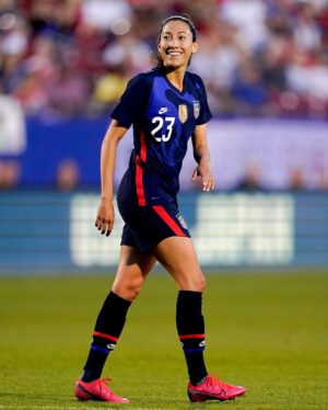 Christen Press Instagram - 🇺🇸 155 Appearances
🥅 64 Goals
⚽️ 43 Assists
🏆 2x @fifawomensworldcup Champion
✨ 1 Iconic Career

Christen Press has announced her retirement from professional soccer following the conclusion of @weareangelcity’s 2025 season.