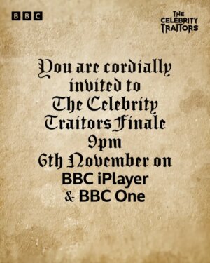 Claudia Winkleman Instagram - By order of #TheTraitors, do not miss #TheCelebrityTraitors Finale from 6th Nov at 9pm 👀

#ClaudiaWinkleman #Traitor #Faithful 

Famous... and faithful? An all-star cast are ready to play the ultimate game of deceit and betrayal. The fingerless gloves are ON - let the mind games begin!
