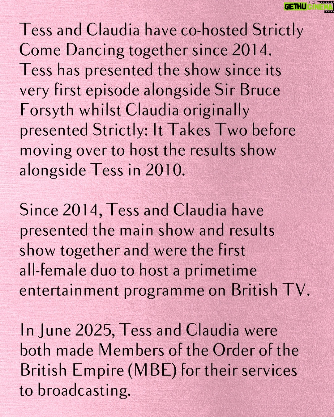 Claudia Winkleman - 121K Likes - Tess and Claudia, you’ll always be our favourite couple ❤️ Thank you for being our incredible hosts. All our love, your #Strictly family ✨