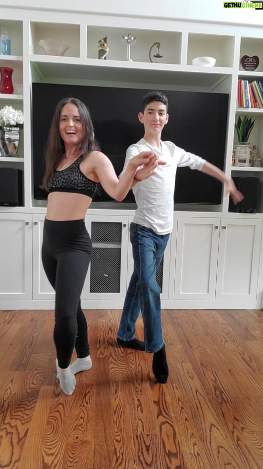 Danica McKellar - 69.1K Likes - Mother-son #whisk dance challenge! Ages 50 & 14 😁Couldn't resist "jumping" on this one! 💃🕺 This was SO much fun to put together!! #sambawhisk #samba #fitandfifty 💪
.
.
Mom tip: Use your kids to stay young! Love to hear your tips, too! 🤗
