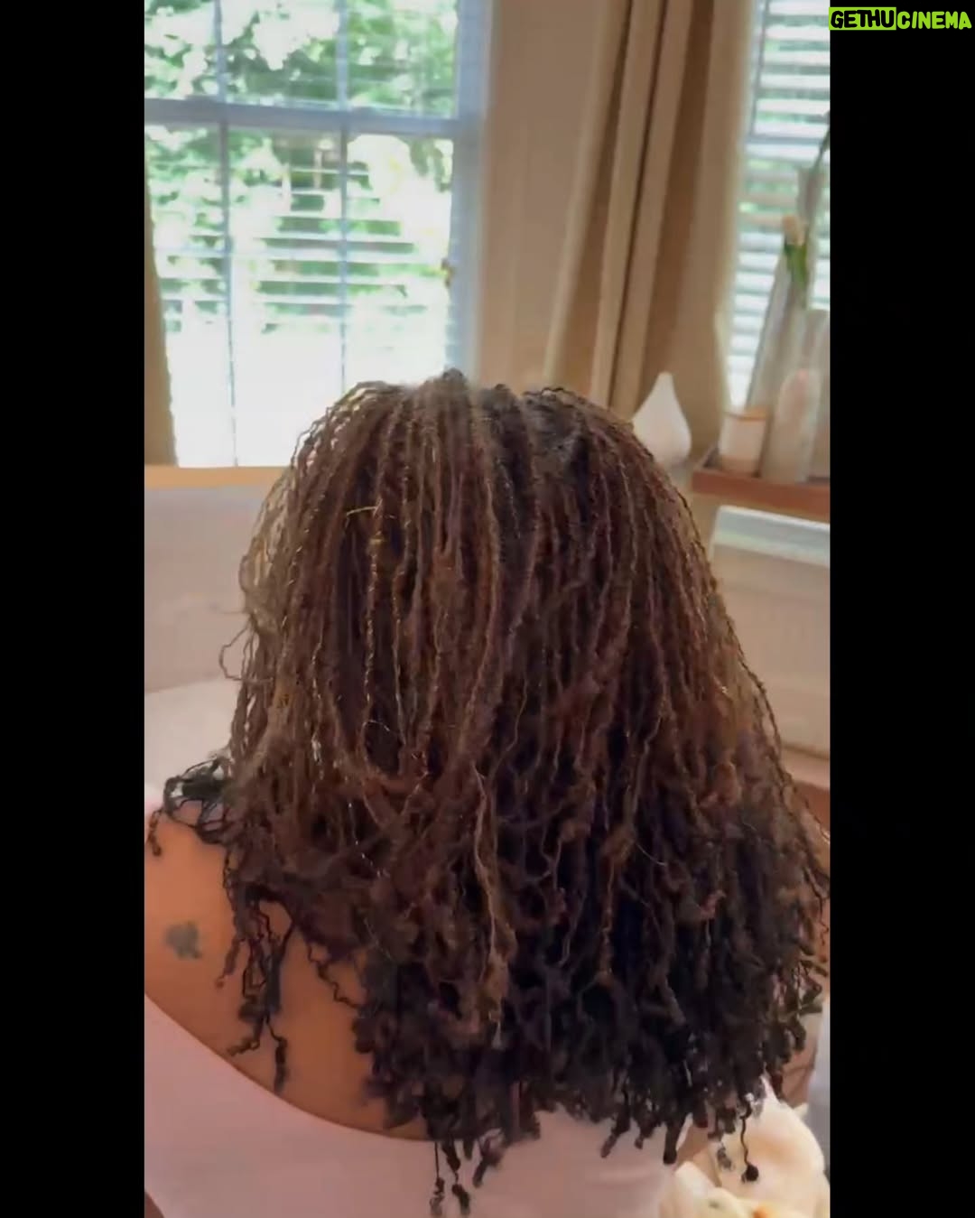 Demetria McKinney - 7.7K Likes - #HelloItsMe again 😆 Back for another #retie of my #sisterlocs… but this time with a lil #twist — or actually, without one 😂

The first pic is from last month’s session — I’m still a #braidandband #baddie 😉 so the #braidout is usually my end result (and I love it for the fullness and versatility 👏🏾).

BUT this time, Chan went ahead and stretched my #locs after the retie and baby… it felt like a whole silk press 😍🔥 Like I had a 24in #bustdown!!! Lemme quit!😆 

Sometimes you don’t realize how much your #hair has grown until you SEE it — I was sittin’ there like a cartoon character with my eyes poppin’ out 😆😂

Whatcha think?

@myrevair