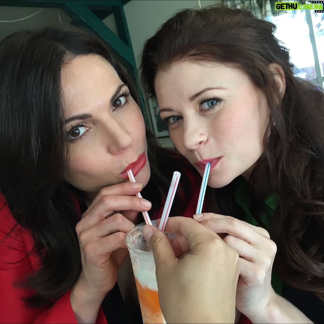 Emilie de Ravin - 34.3K Likes - Happy Birthday beautiful!!! Love ya @lanaparrilla 
(And we must share another whatever kind of orange (?) looking milkshake (?) this is again soon! 😝) this was at “Granny’s Diner” I think no?! 
❤️💋❤️💋❤️💋❤️💋❤️💋❤️💋❤️💋❤️💋