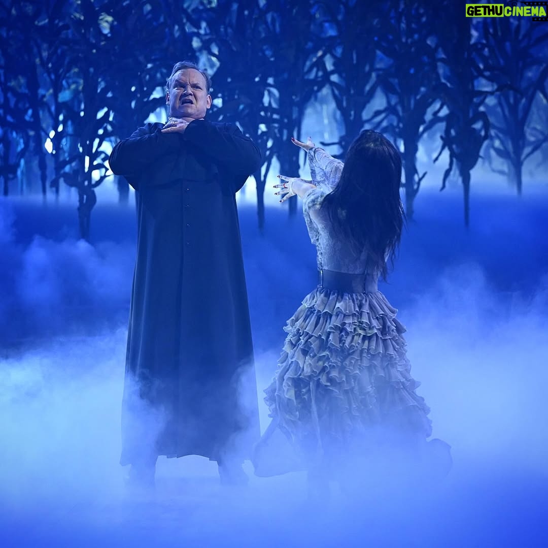Emma Slater - 46.8K Likes - Andy and Emma blessed us with a classic #HalloweenNight Paso Doble that was a symphony for our ears and masterpiece for our eyes 😈🙏 #DWTS