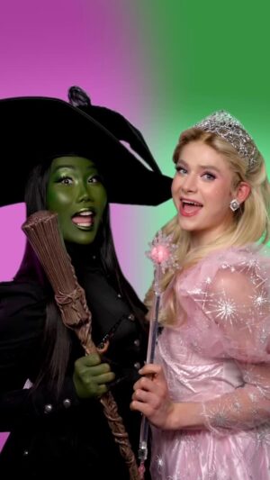 Gia Gunn Instagram - the wicked trailer looks different here @gia_gunn doing this makeup was so much fun! it was so fun paint gia green haha