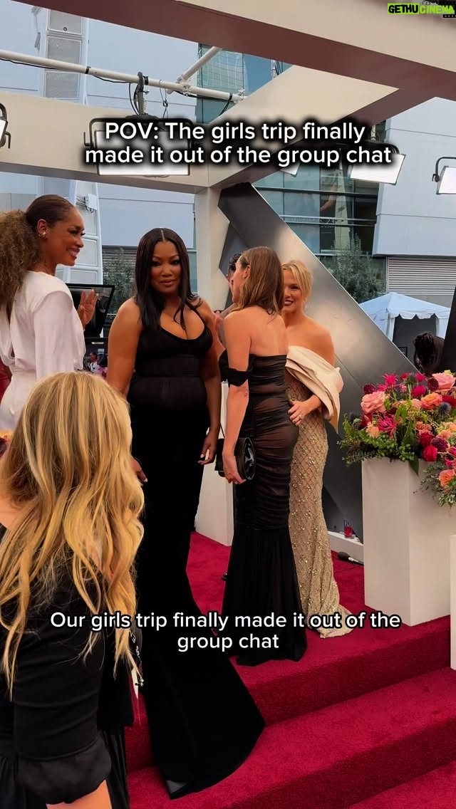 Gina Torres - 39K Likes - #SponsoredByGSK The @thriveat50plus squad finally made it out of the group chat and straight to the Emmys! @theofficialsuperstar, @iamginatorres, @garcelle, and @jenniegarth hit the red carpet to serve some looks and share some real advice.   
  
Starting at 50, the risk of developing shingles, a painful, blistering rash sharply increases. 99% of adults 50 years and older already have the virus that causes shingles inside their body, even though not all of them will develop it.  
  
If you are 50 years or older, ask your doctor or pharmacist about your risk for shingles and about prevention.
