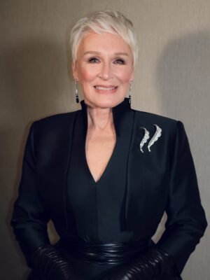 Glenn Close Instagram - All glammed up for a day of press and the LA premiere of ALL'S FAIR. 

@carolinaherrera 
@lafayette148ny 
Stylist: @highheelprncess 
Hair: @marcusrfrancis 
Makeup: @benjaminpuckey 
@allsfaironhulu 
@disneyplus