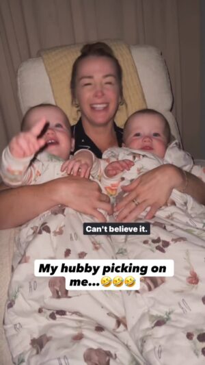 Jamie Otis Instagram - If you saw my stories today then you know my twins are super sick right now.😭 I forgot to post this vid & I love seeing them healthier - plus Doug  made me laugh so hard so figured I’d share this today from healthier times🙏💗

Doug picks on me for celebrating EVERY SINGLE MILESTONE & then being sad we won’t have it ever again … 🤪😅

One thing I won’t miss is the sickness of babies/toddlers.🙏 They woke up last night with a fever of 103.3.🤒 They both have diarrhea and Huxley was throwing up earlier.😢

I began nursing Huxley immediately after throwing up bc I think he was so scared from throwing up.😢

I hate that they’re sick but im loving soaking up all their snuggles! I haven’t been nap trapped in a while & it felt so good that Huxley napped on me earlier & Hawkins is laying on me as I write this.🙏🥰