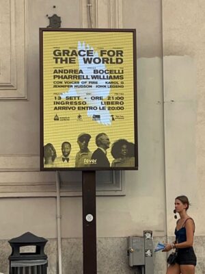Joy Sunday Instagram - Skipped the rest of NYFW so I could...have the night of my life at the Vatican 🇮🇹

Thank you to @pharrell and all the performers of Grace for the World for a beautiful, marvelous night. I’ve never been better at fighting back tears***

Can’t believe I was in the presence of so many childhood idols at once. From Andrea Bocelli, singer of the first song I ever fell in love with, to Jennifer Hudson, dueting with him (😵‍💫), to chatting with #thee diva @naomi 

And so much reverence and gratitude for the honorable Graça Machel, who stood on the stage and called for a Free Palestine, Free Congo, and Free Sudan. 

I was seated behind her for the show, and before the concert started, her friends kept reassuring her, “you’re going to be fine! It’s going to be okay.” I thought maybe she might just have stage fright. To know in that moment she was bracing herself for I’m sure felt like an immense feat is humbling. Grace for the world means every act of bravery we can muster, and Machel was exemplary. 

*** I eventually melted. Andrea and Jennifer, how could you not?!

Thank you to @theledecompany for including me as an esteemed guest! 🩵🩵

styling: @itsmedarrylg wearing @prabalgurung 
hair: @sachamass
