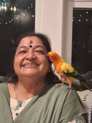 K. S. Chithra Instagram - With Farg