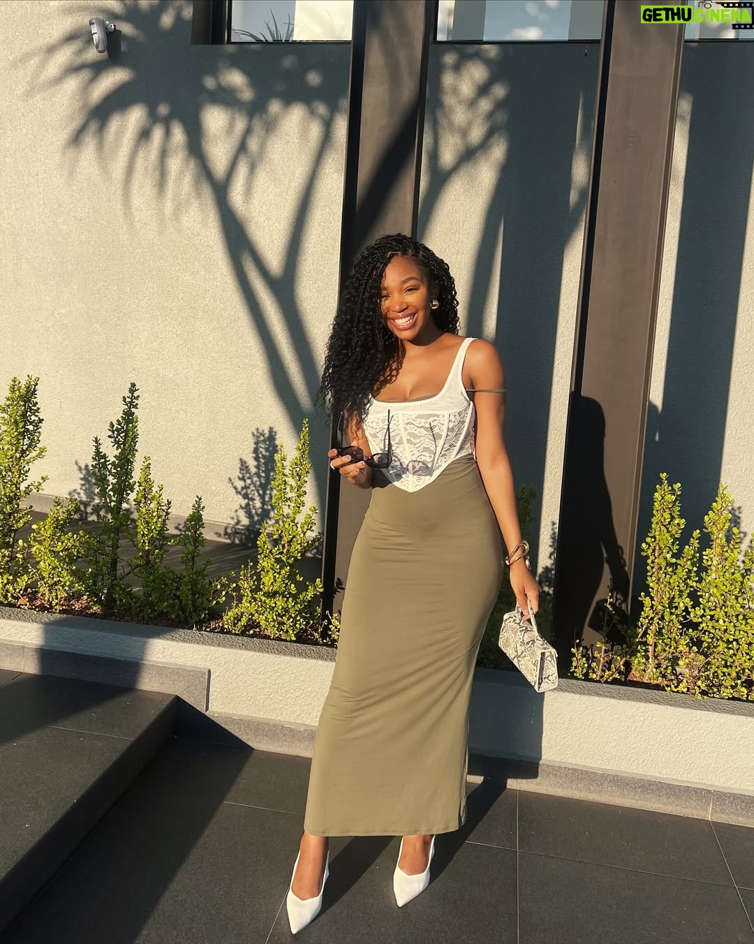 Khosi Ngema - 190.2K Likes - Felt cute☺️ 

Grateful for the love around me today. It’s been a life changing year chile🥹. Learning to love on myself out loud and I’m 26 in a week. Thank you God!🤭🩵🐝
