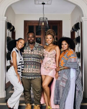Khosi Ngema Instagram - Super grateful and absolutely humbled by your reception of MEET THE KHUMALOS!🥹❤️‍🔥
Thank you all for streaming and streaming again in some cases haha! Sending all my love back at you!🥰

Dress by: @sistas_felas 
Styled by: @leroy_koopman 
Makeup by: @diva_cadach