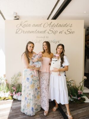 Kristen Doute Instagram - The dreamiest 💭 Kaia & Adelaide were so loved at their Sip n See. Thank you to our girl @lindsayluv who made it all happen! The incredible brands @snuggleshield & @latchlight hosted the dreamiest gathering for our girls and friends! Plus how gorg is the @maxicosiusa stroller the girls took home 😍 thank you to everyone that made it so special and loved sharing the day with you @realniasanchez - photos by @alyssahunterphoto and thanks for the best event @lindsayluvcreative