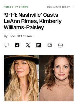 LeAnn Rimes Instagram - somebody call 911 (nashville) 🚒

the secret’s out! i’m super excited to be joining @ryanmurphyproductions 9-1-1: Nashville alongside @chrisodonnell, @jessicacapshaw & @kimberlywilliamspaisley. i can’t wait for you to meet my character. we’re going to have some FUN!! here’s to a new adventure!

📸 @phil.and.sara