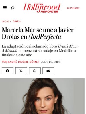 Marcela Mar Instagram - Estamos en @hollywoodreporteree 🥳

Pronto iniciamos rodaje de @imperfectafilm en #Medellin y vamos con todos los poderes equipo💥

@dianacamargo @nataistan @drolasjavier @arantzis @jowitabot @sofiaoggioni @soficienta @corzoandrea  @laberintocinetv @juangarcesaristizabal @thechefisback @tareafinacine @ganas.producciones #produccionesconganas