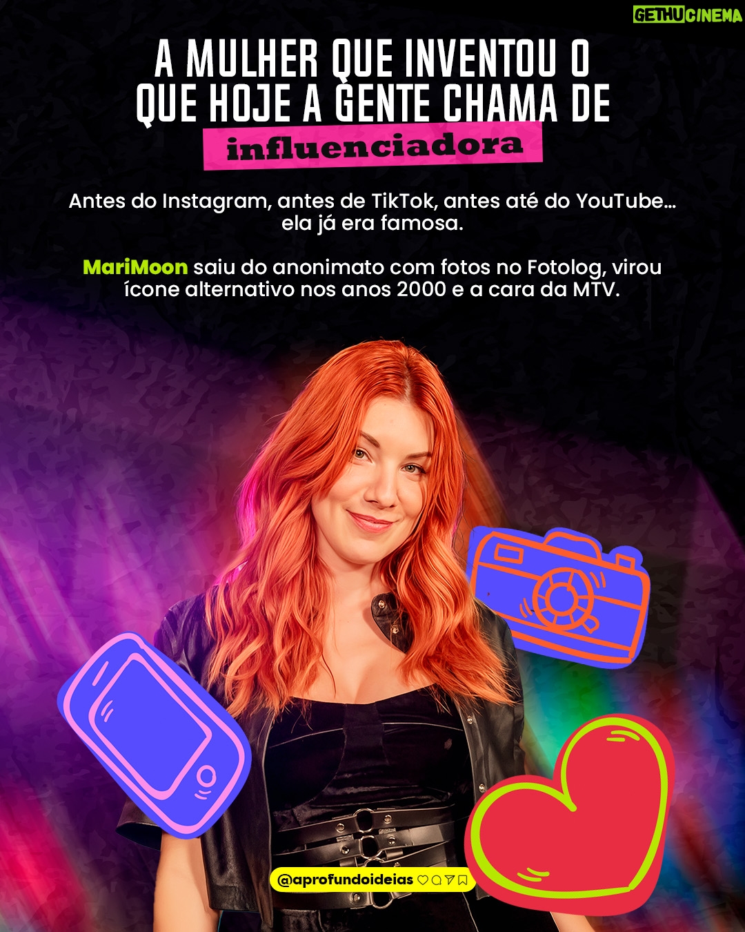 MariMoon - 3.3K Likes - 🌟 Antes das redes sociais, do YouTube e do Instagram… já existia @marimoon.

Ela foi a primeira digital influencer do Brasil, quando isso nem tinha nome ainda.

Rainha da MTV, ícone alternativo, inspiração pra toda uma geração.
Mas por trás do cabelo colorido e da pose confiante, existia uma jovem enfrentando ansiedade, burnout e o colapso da emissora que a lançou.

Hoje, ela abre o jogo no Aprofundamos e essa conversa é tudo que você precisava ouvir.

🚨 Assista agora no YouTube. Link na bio.

#entrevista #documentário #mtv #anos2000 #nostalgia