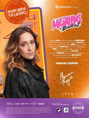 Mariana Treviño Instagram - @soymtrevino es la nueva edición de colección 1980 de Lupita en #MentirasElMusical. 🧡

Ella viajó en el tiempo, desde donde hace 16 años comenzó la historia, ofreciendo un café (a coffee), usando siete perfumes, contando la vida de una amada secretaria y que en 2025 regresa para revivirla.📝🐆

Porque cuando una estrella regresa a casa, el corazón LATE como la primera vez. 🎶☕️

¡Babys! Nos vemos en su gran estreno este 25 de septiembre en el Teatro Aldama. 💋