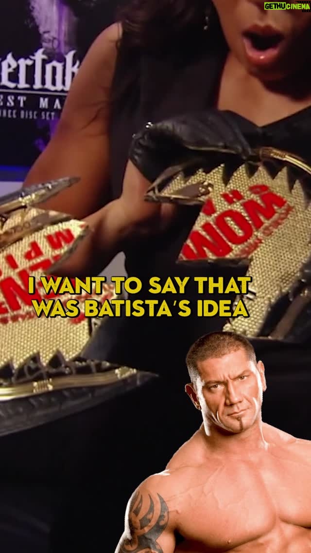 Michelle Calaway - 10.2K Likes - Cutting the Women's Championship in half was Batista's idea! #wwe #wrestling #batista #michellemccool