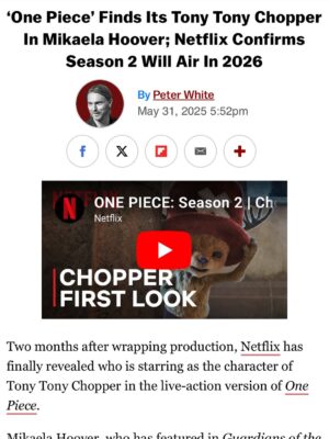 Mikaela Hoover Instagram - Eeeeeeekkkk🥹 such a DREAM! Thank you @onepiecenetflix