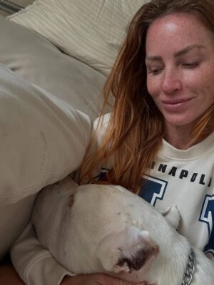 Mina Starsiak-Hawk Instagram - 7 years ago. I haven’t been ready to share, but I know a lot of you watched Frank grow up and have a place in your hearts for him as well. He had cancer and passed a couple weeks ago. He spent his time towards the end lounging at my side while I worked or eating hot dogs at every one of Jacks baseball games and getting all the pets and love. He has been the most amazing companion to Steve and I and the kids. And been there for us to snuggle on during some of the hardest times in our lives the last 8 years. But also been there and been a part of some of the best. 

He’s with his sisters now across the rainbow bridge and no longer is pain. We definitely still are struggling without him and will be for some time. A void is left which makes you ask yourself, why even fall in love with a pup to begin with. But looking at any single picture of him, it’s so worth the love he gave while we had him. 

Love you, Franky. 🐾