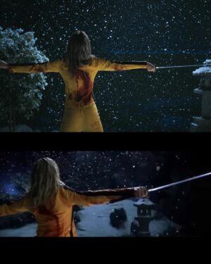 Molly Chiang Instagram - Molly Halloween 2025 Kill Bill❤️‍🔥🖤🎃

For the photos, I actually handpicked all the original movie stills first, then we recreated every single one from scratch.🙂‍↕️😆😂

Which shot is your favorite? 🎬💛
-
莫莉萬聖節2025 《追殺比爾》平面照來了！！！🙌🏾🎃

今年最愛的一張
就是第三張🤣🤣🤣
烏瑪舒曼跟劉玉玲在片場的這張腦袋開花擁抱花絮照😂
必須跟阿翰拍一張吧！！！

平面照片也是我先找好所有原版電影的劇照
然後我們全部照著劇照翻拍

你們最愛哪一張？