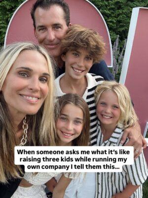Molly Sims Instagram - I get this question a lot, especially during these last few speaking engagements, “how do you balance it all.” And the REAL answer is, I don’t. 😂 These are some of the things I do but it’s a lot of running from meetings, shoots, recordings to make it to pick up or games. I take work calls in the car to lacrosse games, I’m literally at a lacrosse tournament right now doing this. Running a company is hard. Showing up flawlessly every time for your kids is hard. But I KNOW that them seeing me put effort and work into something I love is teaching them to do the same.❤️