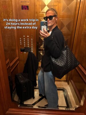 Molly Sims Instagram - I get this question a lot, especially during these last few speaking engagements, “how do you balance it all.” And the REAL answer is, I don’t. 😂 These are some of the things I do but it’s a lot of running from meetings, shoots, recordings to make it to pick up or games. I take work calls in the car to lacrosse games, I’m literally at a lacrosse tournament right now doing this. Running a company is hard. Showing up flawlessly every time for your kids is hard. But I KNOW that them seeing me put effort and work into something I love is teaching them to do the same.❤️