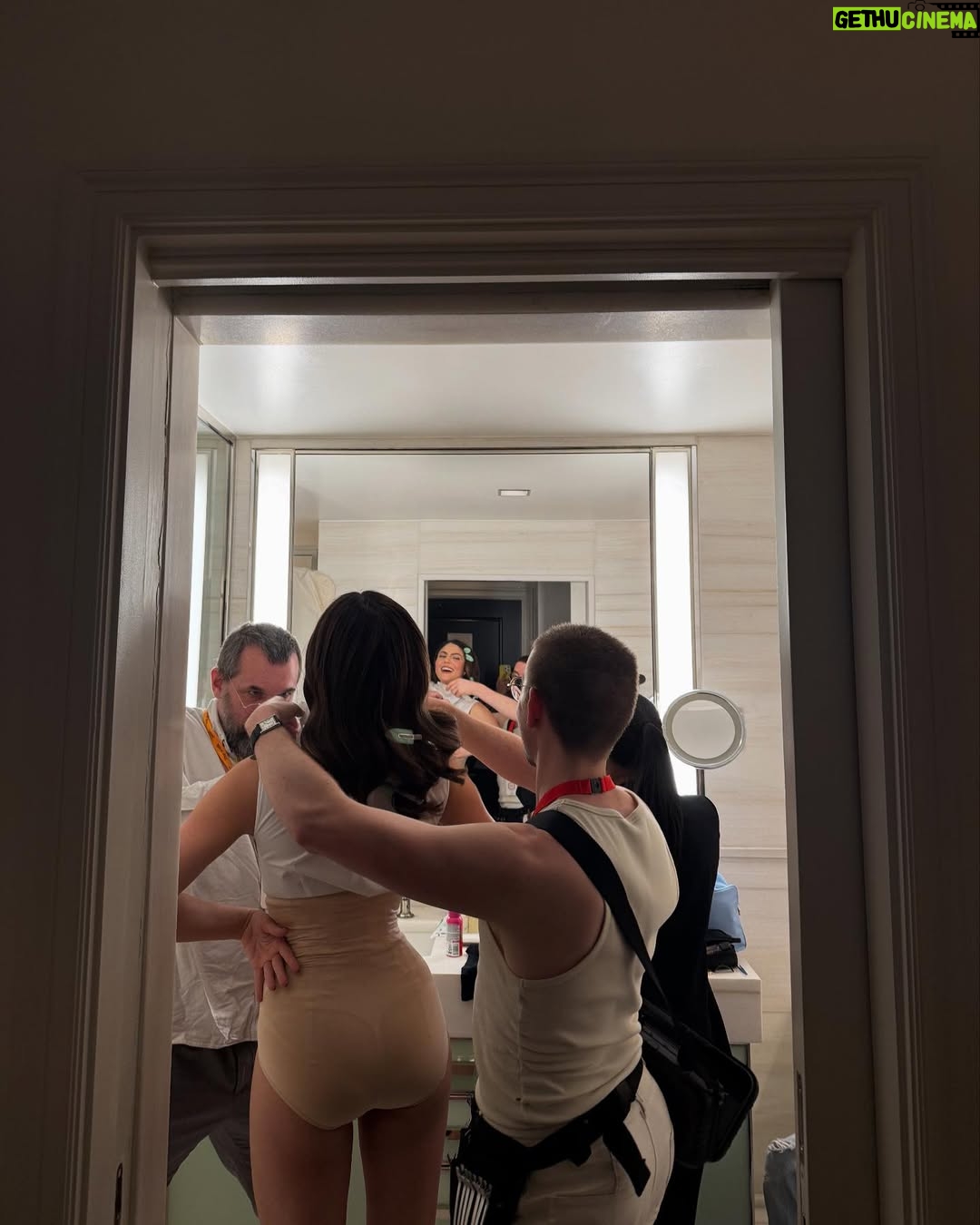 Monica Barbaro - 96.1K Likes - bts from a week ago! staircases, iced coffees and corsets… truly takes a village (or staircase full) of people to pull these things off… and this isn’t even close to everyone who was involved…