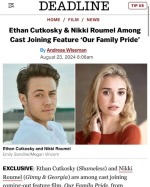 Nikki Roumel Instagram - Some fun bts facts: (my caption deleted earlier) the tattoo scene was originally written in season one back in 2019, Ben is nothing like Gil in real life so it was always so cool seeing him transform during our scenes! The photo for Georgias fake ID I took in my hallway with a ring light and self timer and I got to shoot two amazing projects while simultaneously filming G&G season 3: an episode of Ghosting S2 @ghostingseries in Nova Scotia and Our Family Pride in Florida @ourfamilypride 💗🍑