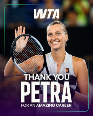Petra Kvitová Instagram - A Champion Forever! 🏆

31 Singles Titles. 2x Wimbledon Champion. WTA Finals Winner. And so much more! 

Congratulations, @petra.kvitova, on an incredible & inspiring career! 🫶