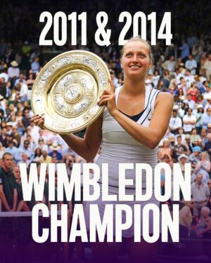 Petra Kvitová Instagram - A Champion Forever! 🏆

31 Singles Titles. 2x Wimbledon Champion. WTA Finals Winner. And so much more! 

Congratulations, @petra.kvitova, on an incredible & inspiring career! 🫶
