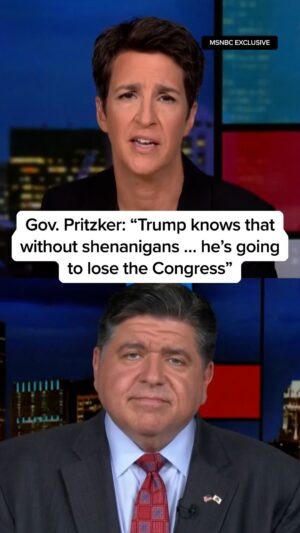 Rachel Maddow Instagram - Illinois Gov. JB Pritzker tells Rachel Maddow that President Trump’s broader goal with his attempts to deploy troops to U.S. cities, including Chicago, “is the militarization of major American cities before the 2026 elections.”

“And next year, I fear that what they’re going to do is deploy these folks eventually to polling places and say they’re protecting the vote.”