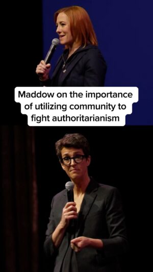 Rachel Maddow Instagram - At MSNBC’s live event MSNBCLIVE ‘25, Rachel Maddow spoke to Jen Psaki about the importance of utilizing community to fight authoritarianism.

Listen to their full conversation on “The Blueprint with Jen Psaki” podcast; link is in our bio.

#blueprint #politics #news #podcast
