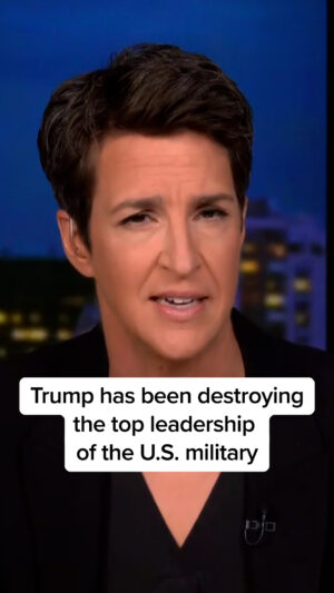 Rachel Maddow Instagram - The U.S. military is not impervious to Donald Trump's mission to dismantle the institutions that comprise American governance. While most Americans have been distracted by Trump's more flamboyant disgraceful spectacles, he has been steadily attacking military leadership to bend the institution to his will.