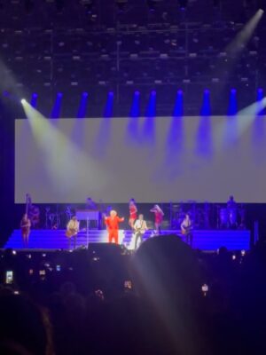 Renata Bravo Instagram - Grande Rod Stewart 1989 , han pasado 36 años desde ese día de marzo cuando comenzaba a ir a conciertos , gracias Rod por volver y con tu carisma y voz intacta.  Y gracias @cocagonzalezt por esta tremenda invitación 🙌🏻