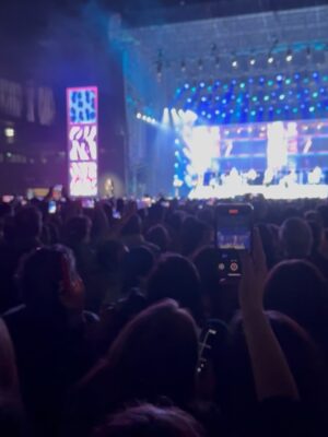 Renata Bravo Instagram - Grande Rod Stewart 1989 , han pasado 36 años desde ese día de marzo cuando comenzaba a ir a conciertos , gracias Rod por volver y con tu carisma y voz intacta.  Y gracias @cocagonzalezt por esta tremenda invitación 🙌🏻